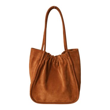 sac cabas en cuir nubuck camel