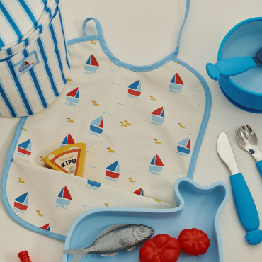 bavoir à lacet bateaux