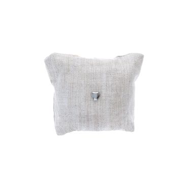 Puce d'oreille coeur argenté