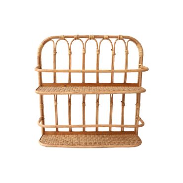 Petite étagère murale en rotin