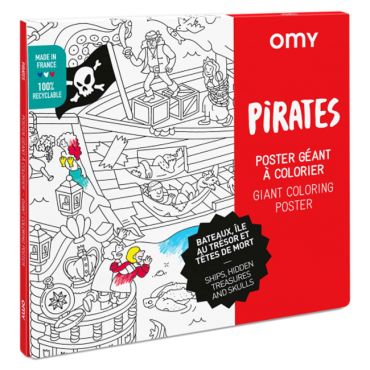 Poster géant Pirates à colorier