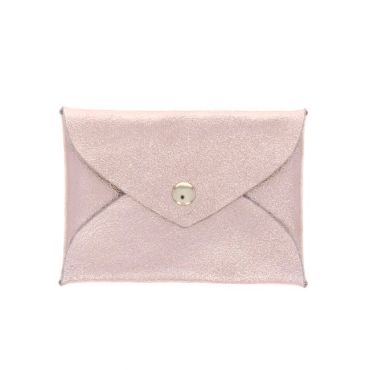Porte monnaie enveloppe or rose