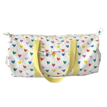 sac weekend bowling coeurs multicolores