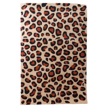 tapis léopard laine