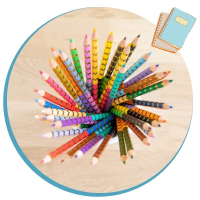 Des crayons de couleurs !