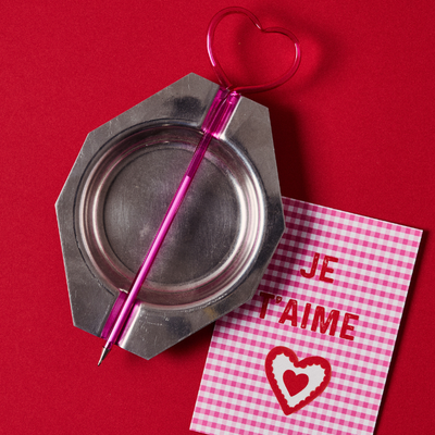 Carterie amour Je t'aime rouge vichy Carte Je t'aime rouge vichy