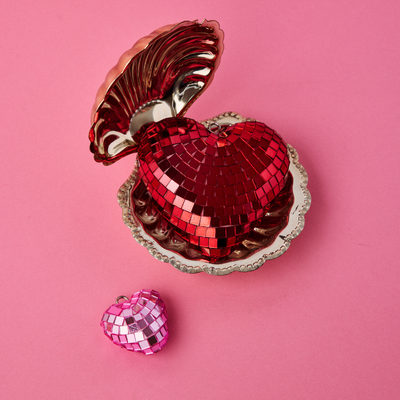 Coeur à facette rouge